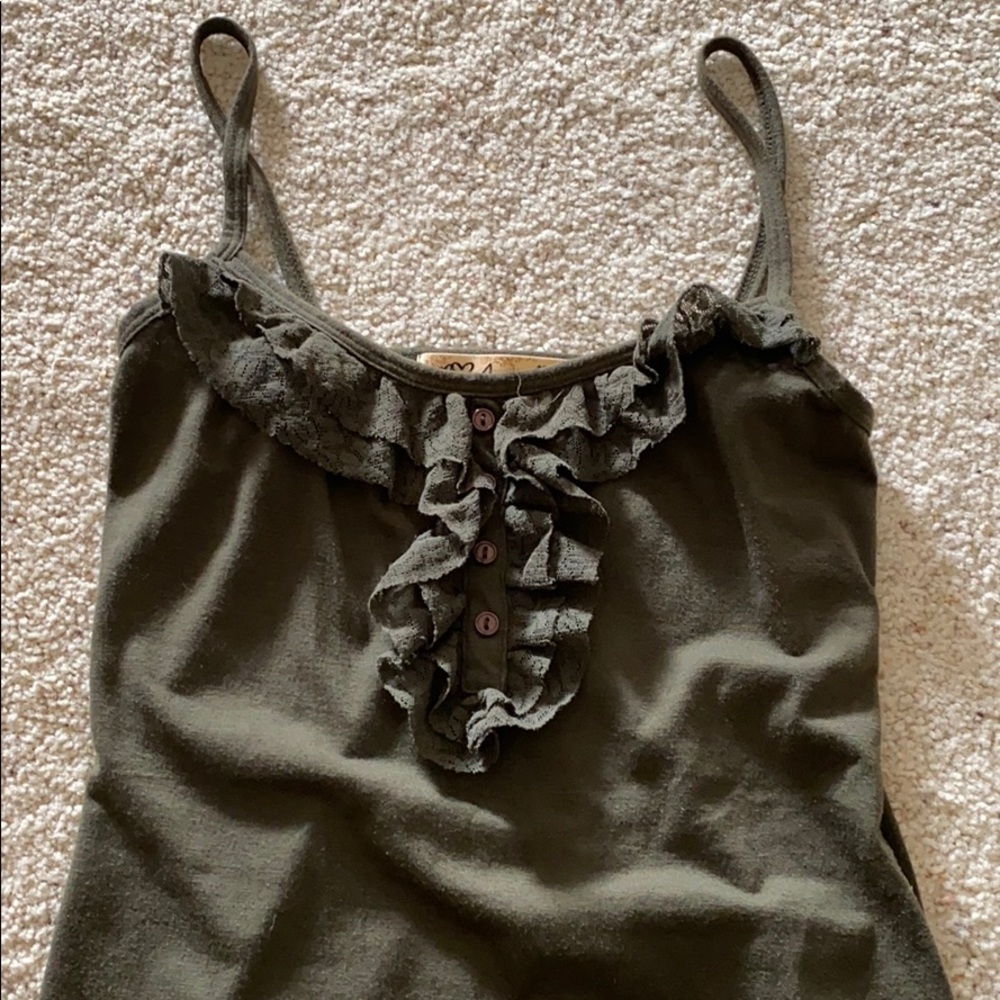 Olive green tank top